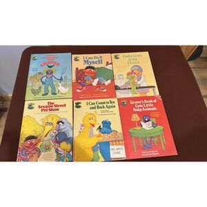 Sesame Street Lot of 6 Mixed Childrens Hardcover books 1980 preowned